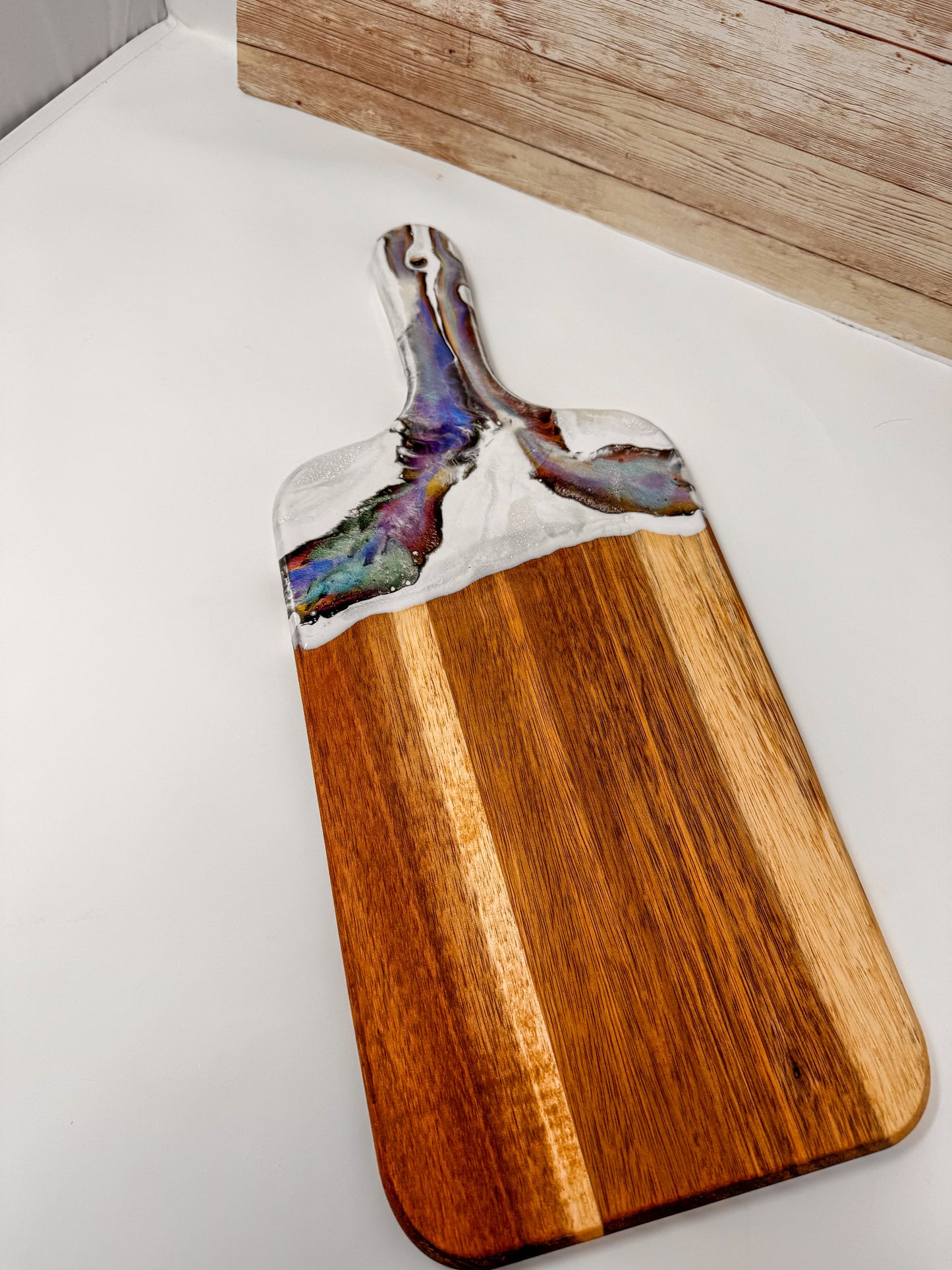 Abalone Mica Marble Charcuterie Board - 17x7 (0.5" Thick) (D)