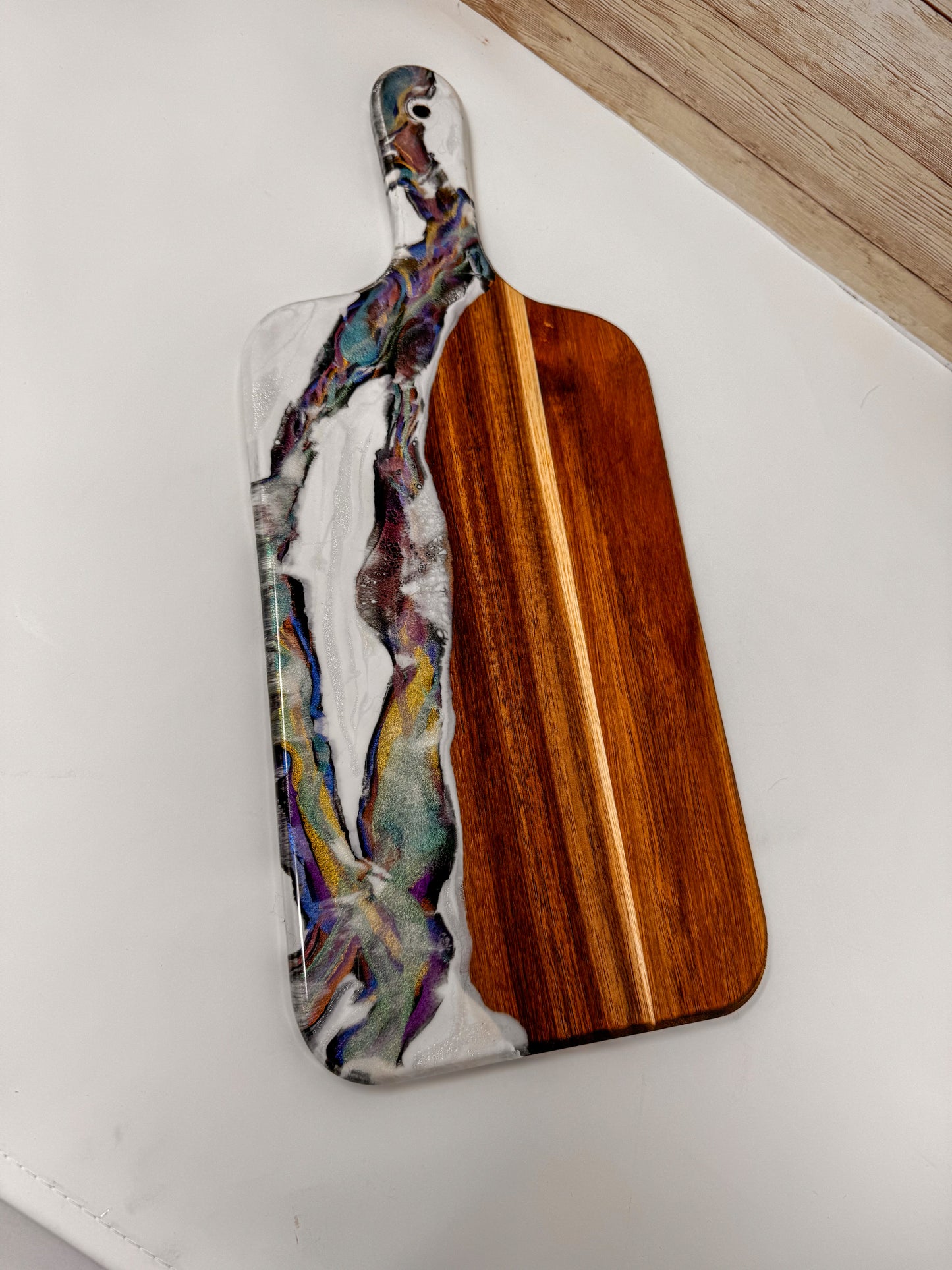 Abalone Mica Marble Charcuterie Board - 17x7 (0.5" Thick) (B)