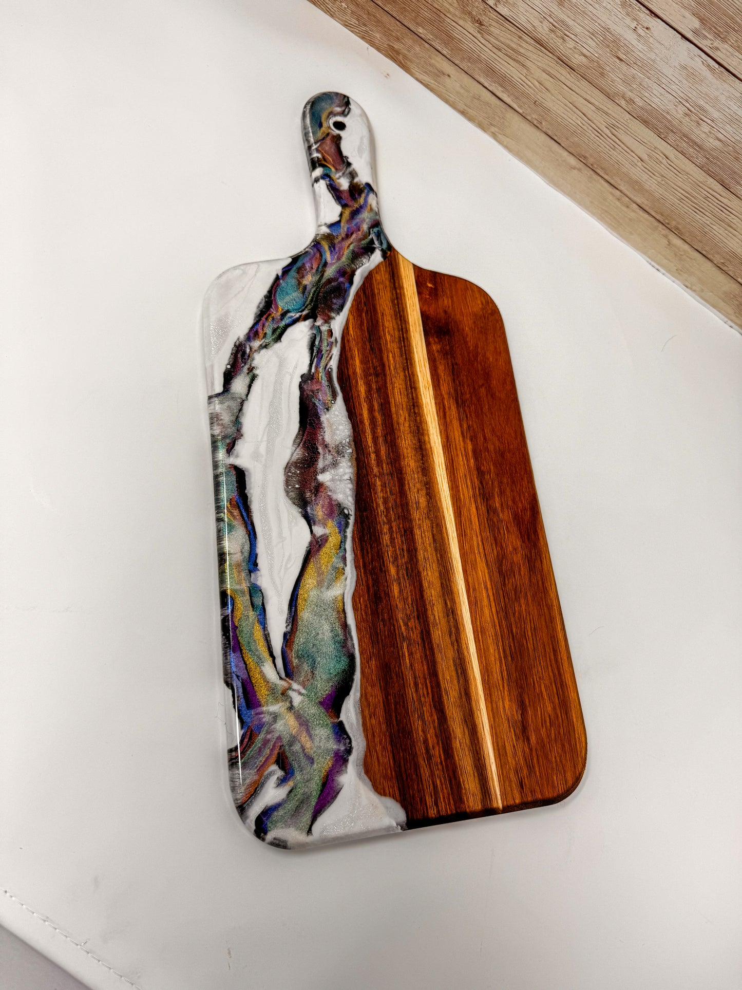 Abalone Mica Marble Charcuterie Board - 17x7 (0.5" Thick) (B)