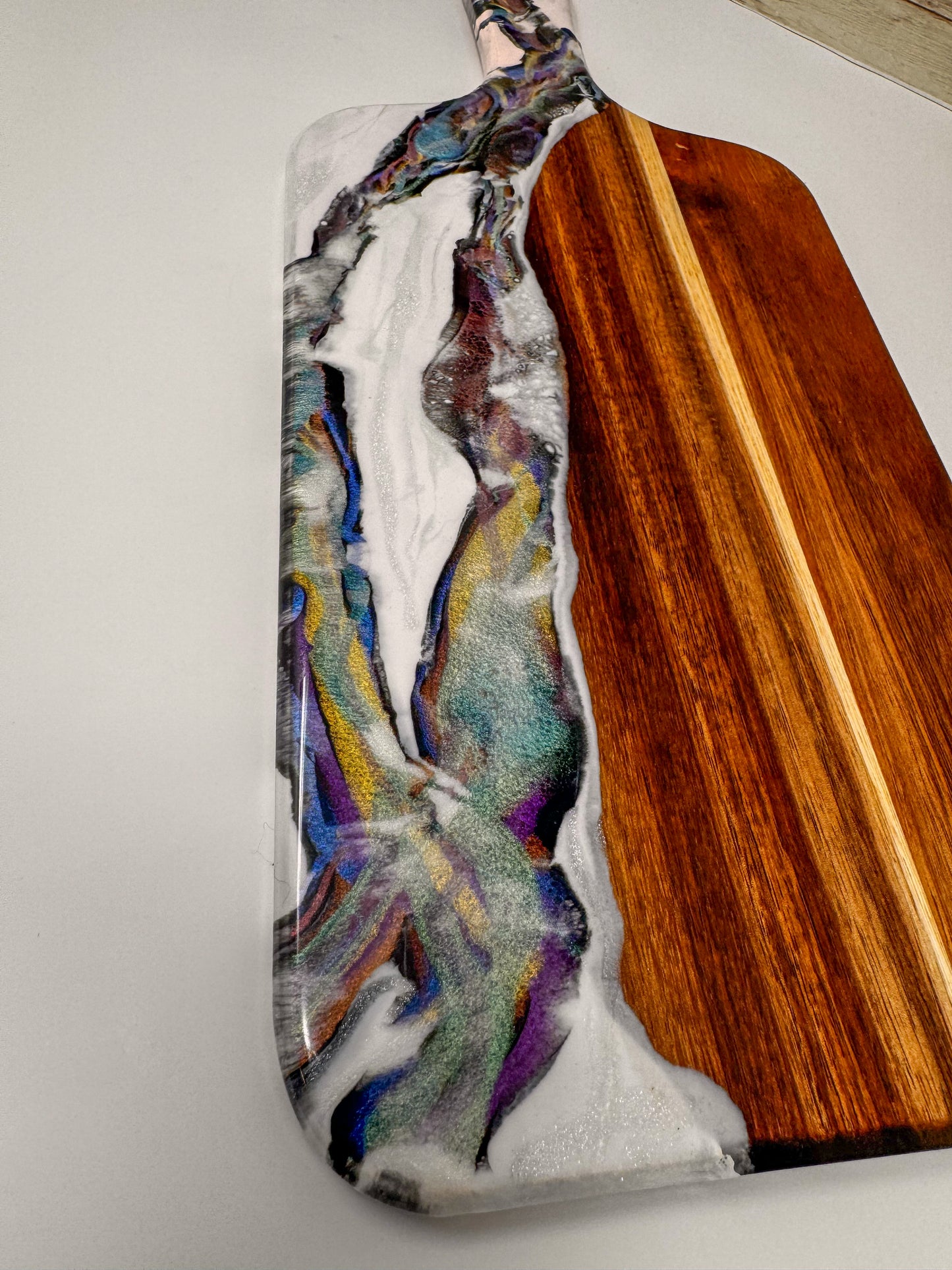 Abalone Mica Marble Charcuterie Board - 17x7 (0.5" Thick) (B)