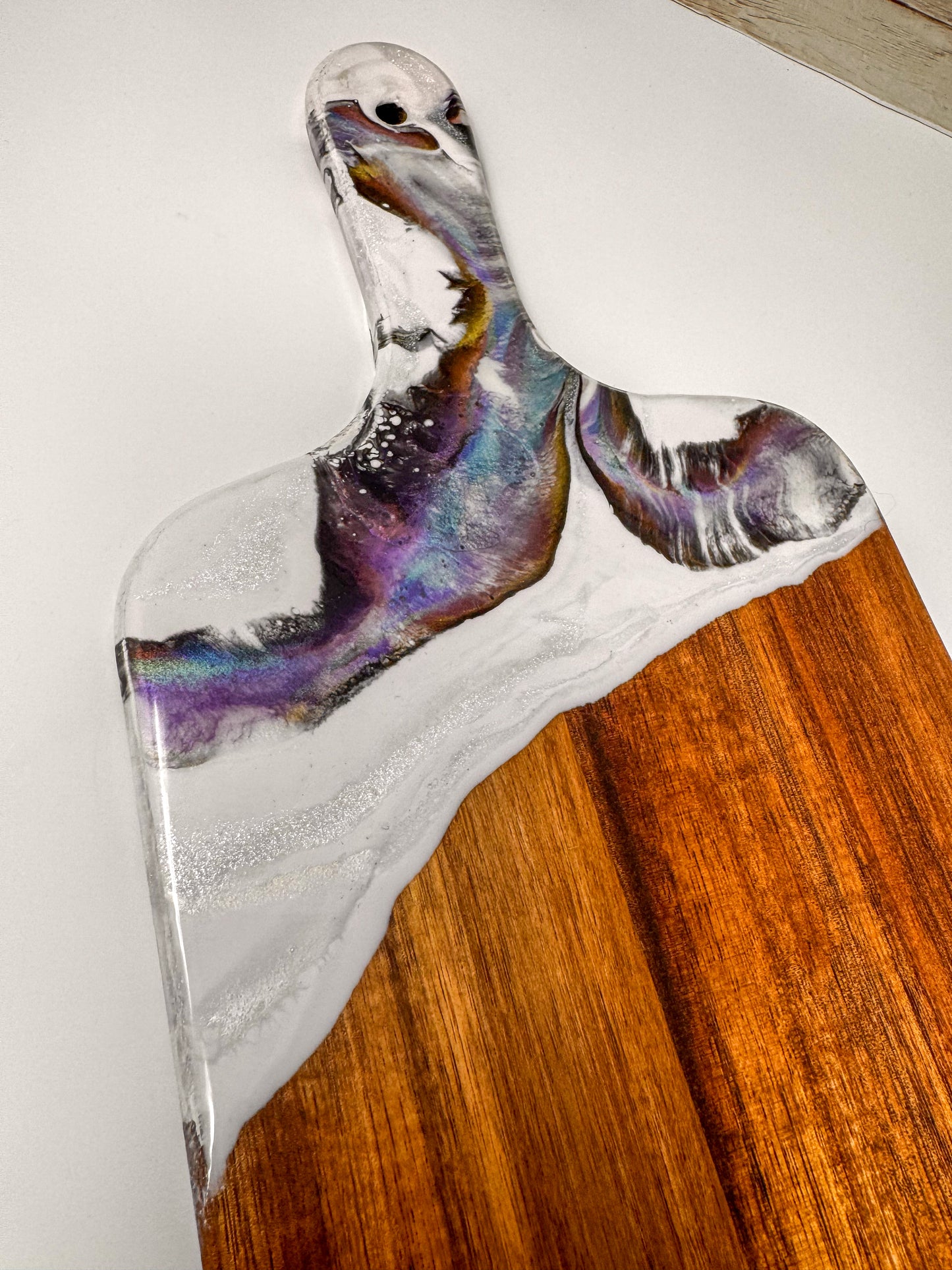 Abalone Mica Marble Charcuterie Board - 17x7 (0.5" Thick) (E)