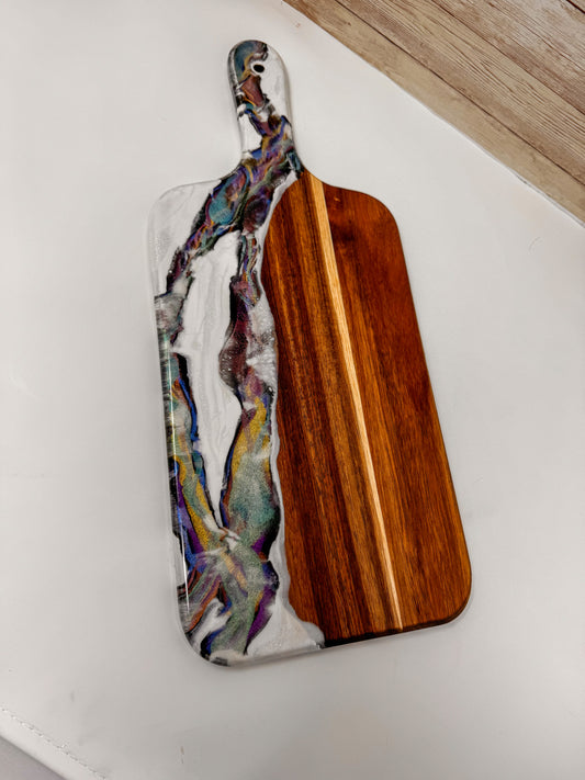 Abalone Mica Marble Charcuterie Board - 17x7 (0.5" Thick) (B)