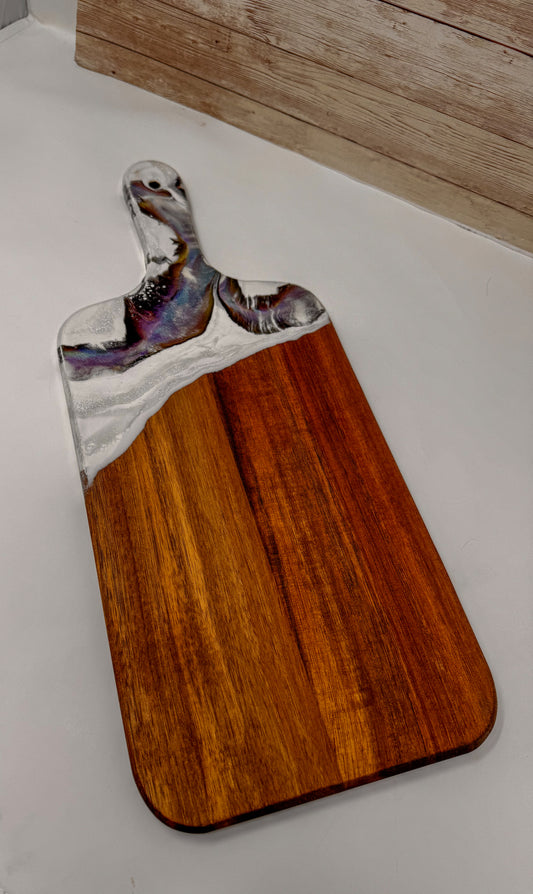 Abalone Mica Marble Charcuterie Board - 17x7 (0.5" Thick) (E)