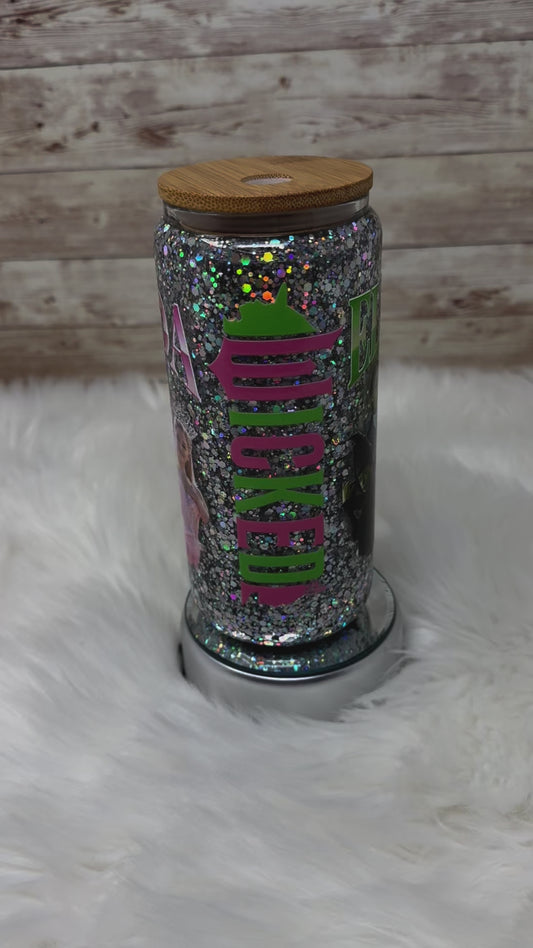 Wicked - Silver Glitter - Snow Globe Cup - 16 oz Glass