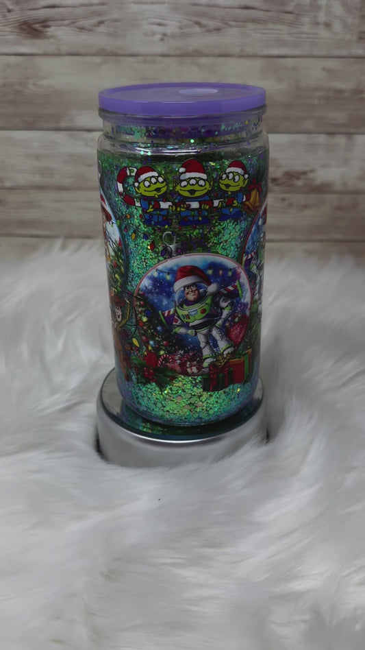 Buzz Christmas - Snow Globe Cup - 12 oz Acrylic