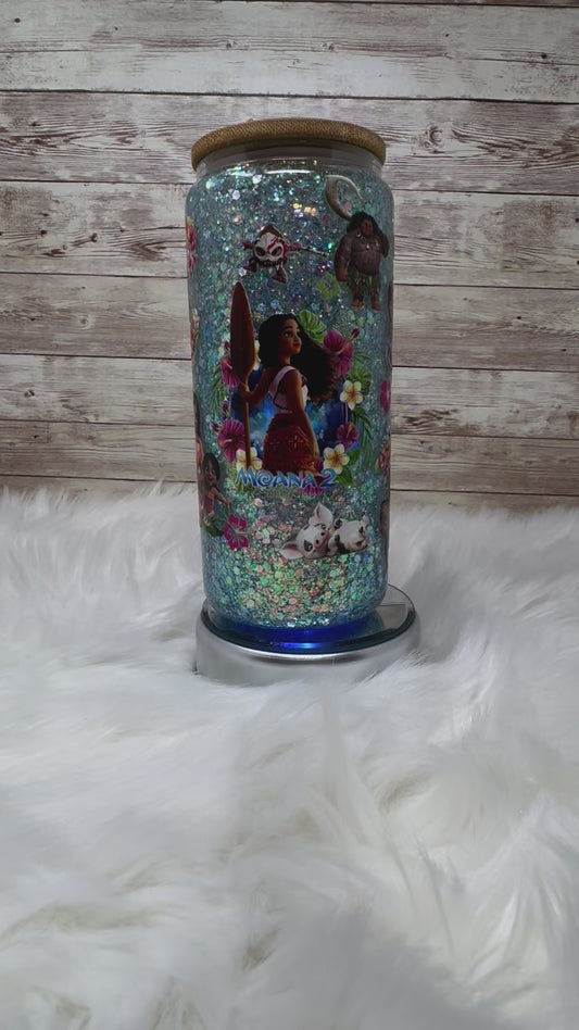 Ocean Girl - Snow Globe Cup - 16 oz Glass