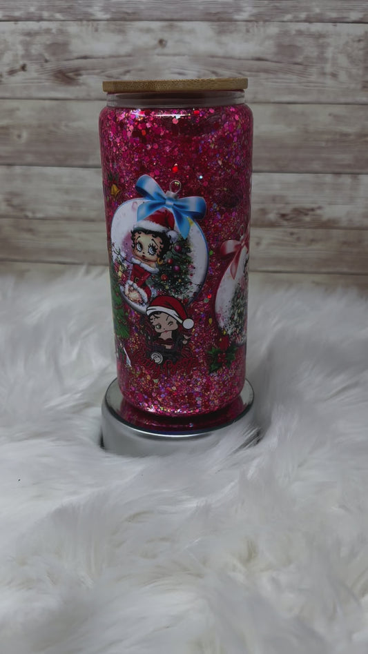 Betty Boop - Snow Globe Cup - 16 oz Glass