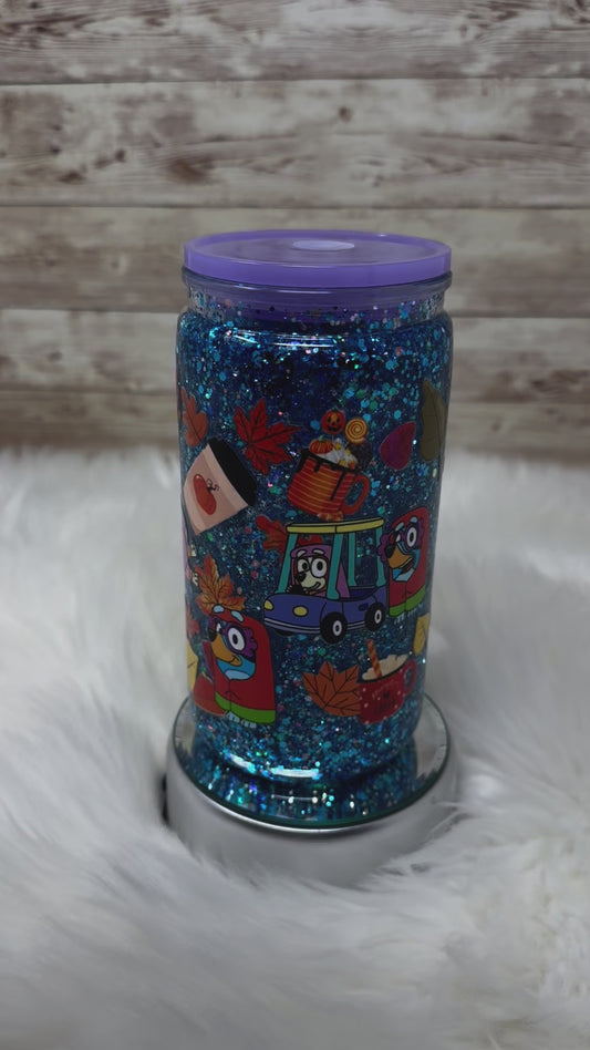 Blue Heeler Granny Fall - Snow Globe Cup - 12 oz Acrylic